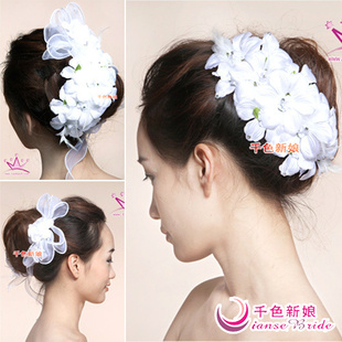  [特]C14红/白色欧式头花+手腕花 结婚饰品头饰 韩版婚纱配饰 3色