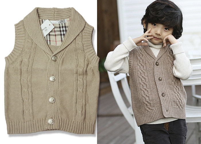 儿童<em>马甲</em>/背心,外贸BURBERRYS男童纯棉线毛
