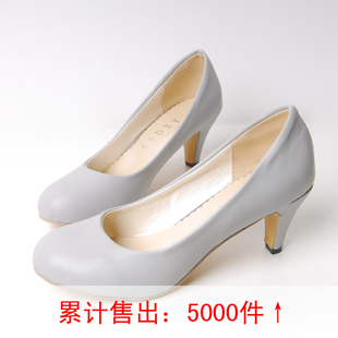 菲菲新款甜美韩版李孝利高雅尖头千百丽人瘦高跟单鞋子XD