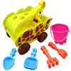 大号长颈鹿儿童沙滩玩具车 儿童过家家戏水玩具玩沙工具套装6件套