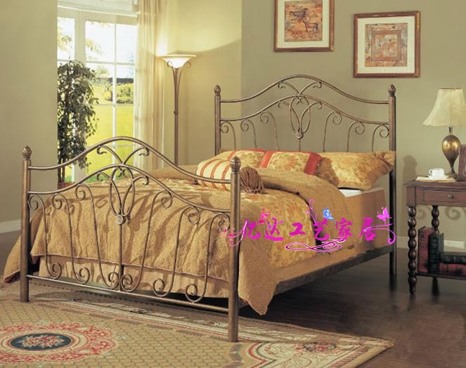 European style Wrought iron steel Wooden bed Double bed Flat bed Bedroom bed Princess Bed Lazy bed Hotel Guest Bedin the Residential furniture , Beds , Iron/Steel wooden bed category - from Buy2taobao.com to provide professional Taobao agent buy service