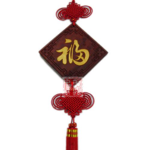 精品中號中國結挂件鎮宅辟邪平安風水喬遷新家紅桃木-小菱形福在類目 特色手工藝, 地區民間特色手工藝, 中國結中 - 來自Buy2taobao.com提供專業的淘寶代購服務