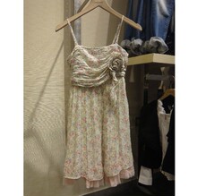 正品代购VERO MODA 高贵清新 碎花蕾丝内衬吊带连衣裙专柜原价499