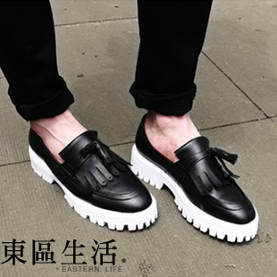  升级版复古欧美型男厚底松糕鞋韩版潮流时尚增高鞋男鞋英伦单鞋子