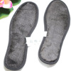炭之语竹炭绒毛鞋垫保暖低价XD19褐色 吸汗防臭透气 12双