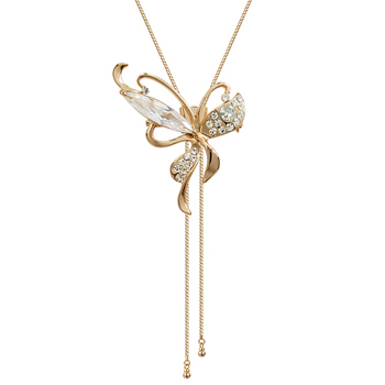 毛衣链 长款水晶项链...