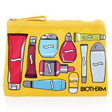 BIOTHERM碧欧泉经典趣味漫画风化妆包 手包 帆布包 黄色