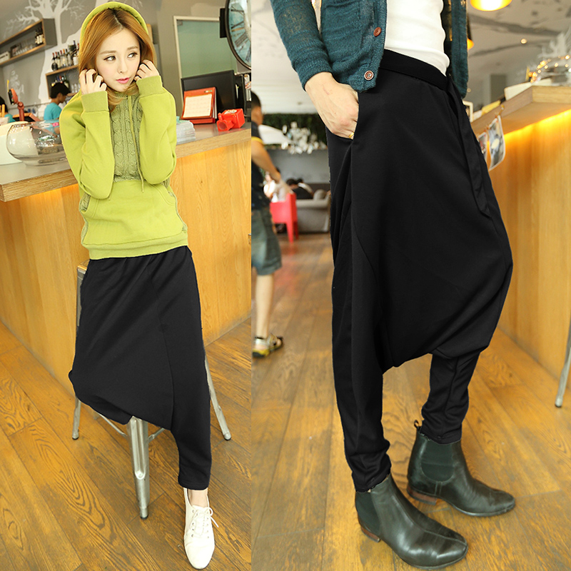 发型师潮男哈伦裤飞鼠裤 情侣裤 大裆裤 低档跨