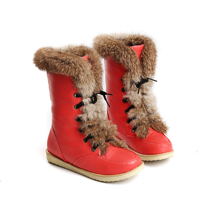 Fall / winter 2011 new thickened fur grass Hare fluff the snow boots