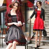 2010秋装新款礼服晚装韩版热卖修身甜美二件套装连衣裙套裙105006