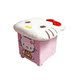 Hello kitty小号储物凳 实木 雪丝绒