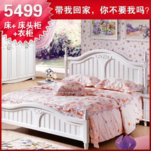 特价卧室套装（双人床+四门衣柜+2个床头柜）田园家具/HFE