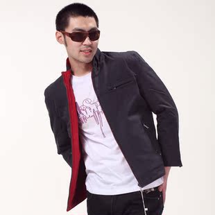 【七匹狼】捍冬双面男款棉服 800防伪 8730藏蓝