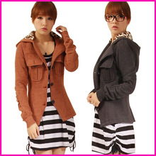 秋<span class=H>冬装</span>新款2011女装外套女 休闲开衫修身显瘦连帽衫外套[C88901]