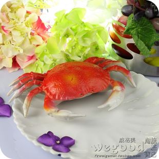  仿真海鲜动物 假海洋生物仿真大螃蟹 逼真食品模型   U3733