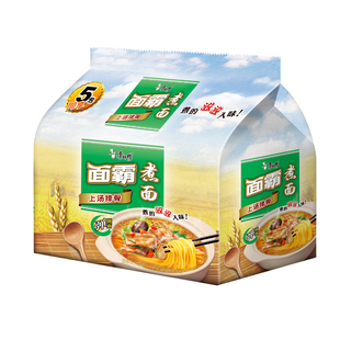 【天猫超市】 康师傅面霸上汤排骨方便面5连包118g*5包