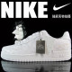 全球限量 耐克板鞋 Nike Air Force 1 疯人院 全白电绣349538-111