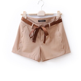 Wavy hem shorts spring/summer 2012 new style high quality Womens thermal pants WD689 Silk Ribbon