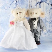 林海博婚纱泰迪熊结婚熊情侣(熊情侣，)对熊毛绒(熊，毛绒)布艺玩具压床娃娃送礼物