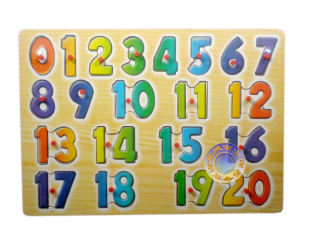儿童益智玩具 带抓手木制数字拼板 拼图 440g