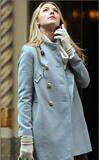 gossip girl 绯闻女孩 绯闻少女 serena 蓝色毛呢大衣外套