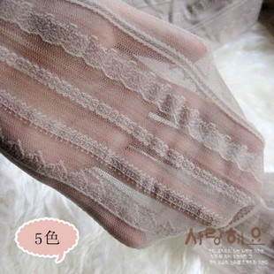 出口日本超美蕾丝 竖条纹 通透明 超薄丝袜连裤袜子杂志款 