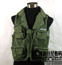 原装正品尼康 NIKON 军色专业摄影背心 摄影马甲 2011夏装短装款