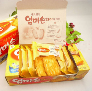  韩国进口零食 乐天妈咪妈妈手派 妈咪派 饼干食品 140g