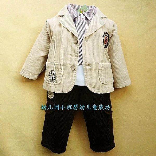 秋装新款 品牌超帅气绒面西装三件套（满百包邮）原价210