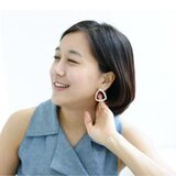 韩国进口精美时尚品牌代购100%正品银色金属亮钻气质耳饰J5336EL