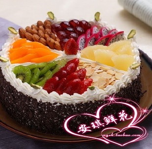  巧克力水果生日蛋糕生日礼物昆山蛋糕店订蛋糕送蛋糕市区包邮特价