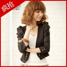 春装新品2011新款春装夏装韩版女装修身时尚短款黑色小西装短外套