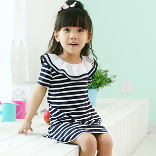  ESBEELI童装 女童 夏装新款韩版连衣裙 儿童公主裙 宝