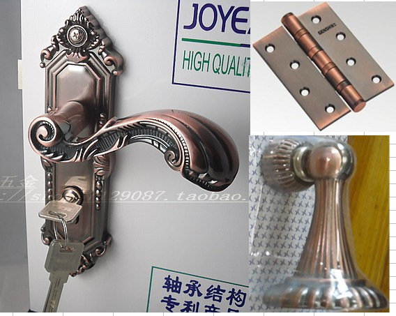 Lock set meal Red Old European Lock+Red bronze hinge+Red Bronze Door Suction Top Specials 76 elementin the Basic building materials , Home Hardware , Locks , Mechanical locks category - from Buy2taobao.com to provide professional Taobao agent buy service