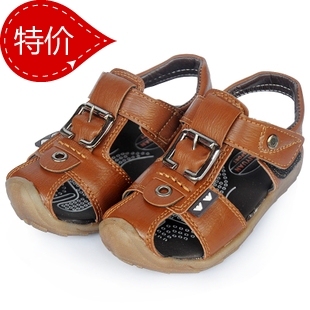  特价 夏款热销 男童凉鞋 凉鞋包头 皮革拼接儿童凉鞋1325
