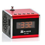 hi-rice大米迷你音响，插卡usb立体声led显示屏，便携式音箱mp3