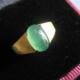 高档翠绿女式双介面戒指天然A货翡翠戒指