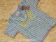 绿色细条纹竹节棉假两件T恤
