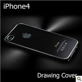 韩国原装正品 iphone4手机壳 iphone4S外壳 金属电镀拉丝保护套