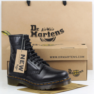  香港代购Dr.martens1460专柜正品黑色软皮马丁靴8孔短靴男女靴子