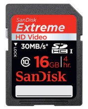 闪迪SanDisk Extreme SDHC 16G class10 200X 30MS 正品行货