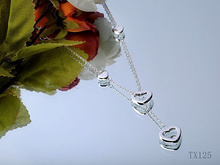 Corazón colgante, collar de Tiffany de la moda femenina modelos, un collar fino de la cadena de plata 925 regalo de cumpleaños