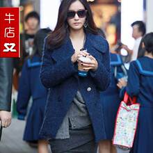 韩国ONLY SZ翻领高档羊绒大衣 大牌毛呢外套 韩版 女 修身英伦风