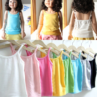  春夏 女童百搭实用的吊带T恤 吊带衫儿童童装新款三件包邮
