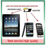 苹果 Ipad 剪卡贴 3G Iphone 4G micro sim卡 剪卡适配器 剪卡器