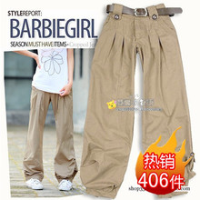 2010秋装新款女装 0.45韩版新品大裤脚显瘦长裤灯笼休闲裤子