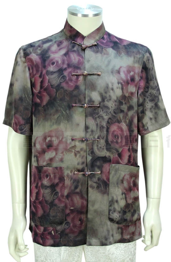 民族服装,乡村私语纯棉刺绣双龙白色男装男唐