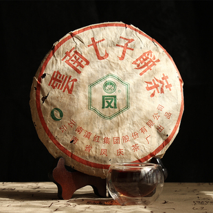 2000年357克 凤庆茶厂 凤牌七子饼茶 普洱茶 老熟茶饼