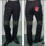 【热销】夏季薄型〖圣意马〗欧版高级男士无折商务休闲西裤sym958