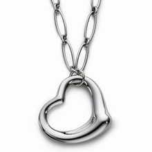 Bank of New artículos de moda de comercio [Tiffany] Clase Especial de Un millón de palabras de un collar de plata de gran corazón